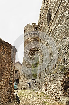 Caetani castle in Sermoneta , Italy