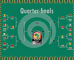 Design Can Cameroon 2021 Symbol Quarter-Finals Emblem Flags Countries