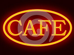 Cafe Bar Night Neon Sign