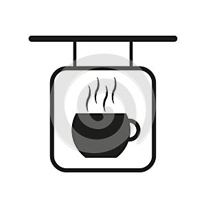 Cafe billboard icon. Vector illustration. EPS 10.
