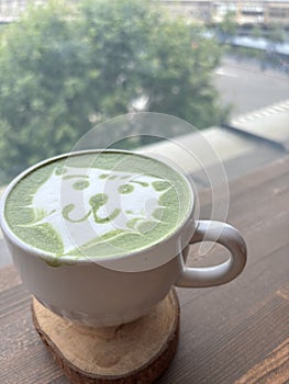 Cafe coffeeshop latte matcha greentea