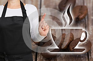 Cafe concept is shown by coffee roasters