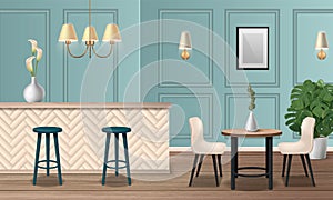 Cafe Interior Realistic