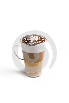 Cafe latte macchiato layered coffee photo