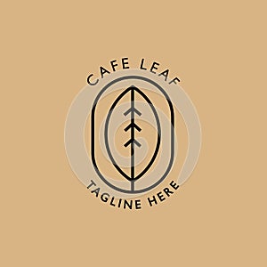 CAFE LEAF LOGO NATURE