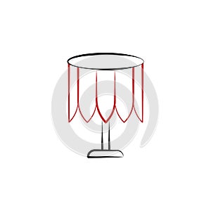 Cafe, linens, table 2 colored line icon. Simple colored element illustration. Cafe, linens, table outline symbol design from