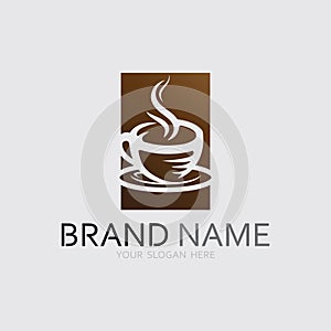 Cafe logo and Coffee logo design cafetarian hot drink