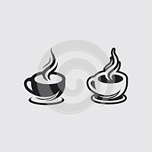 Cafe logo and Coffee logo design cafetarian hot drink