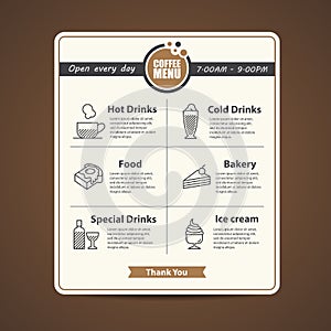 Cafe menu design