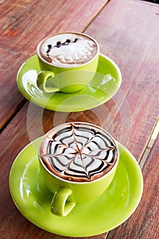 Cafe mocca and cafe latte photo