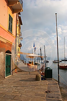 Cafe on the Portofino quay photo