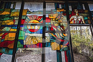 Cafe Pripyat in Pripyat city, Chernobyl Zone, Ukraine