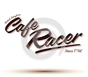 Cafe racer vector lettering