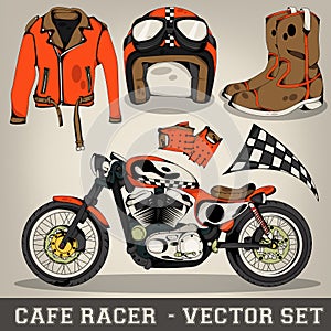 Cafe Racer Vector Set