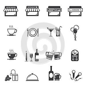 Cafe Restaurant icon set