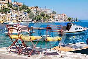 Cafe on Symi Island. Greece