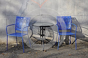 Cafe table and chairs