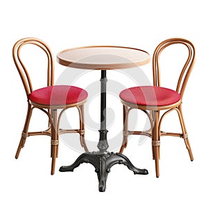 Cafe table isolated on transparent background