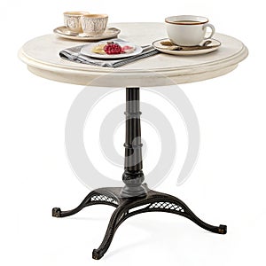 Cafe table isolated on transparent background