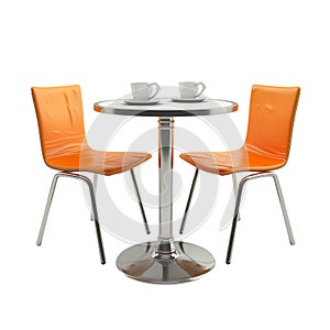 Cafe table isolated on transparent background