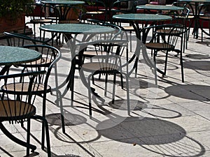 Cafe tables and chaires french style photo