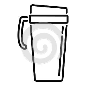 Cafe thermo cup icon outline vector. Coffee travel