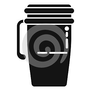 Cafe thermo cup icon simple vector. Coffee travel