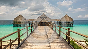 Cafe on water in Zanzibar, Tanzania