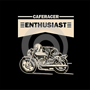 Caferacer enthusiast illustration