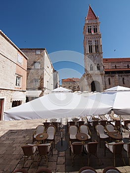 Cafes at Trogirs Ivana Pavla main square