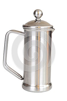 Cafetiere isolated on white background photo