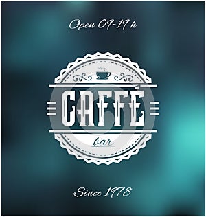 Caffe Bar Label photo