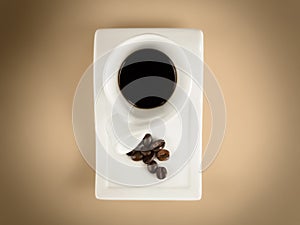 Caffee cup espresso beans photo