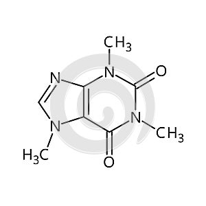 Caffeine chemical molecular structural formula