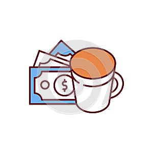 Caffeine dependence RGB color icon