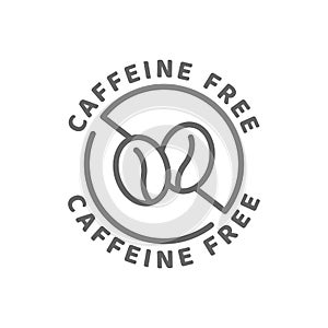 Caffeine free vector icon