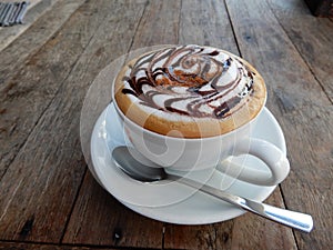 Caffeine-laden hot Cappuccino