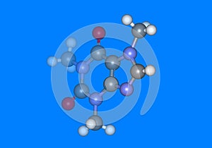 Caffeine molecular model