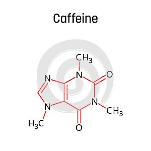 Caffeine chemical molecular structural formula
