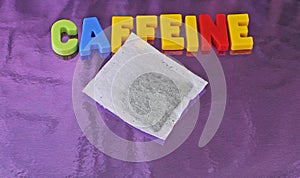 Caffeine and tea bag photo