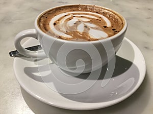 Mocaccono. Mocha. Chocolate cafe. latte art. photo