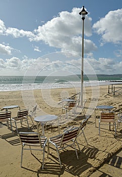 CafÃ© on seafront, Bournemouth, Dorset