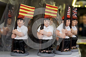 Caganer, catalan character in the nativity scenes photo