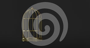 Cage gold symbol of freedom