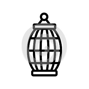 Cage for gouldian finch icon vector outline illustration