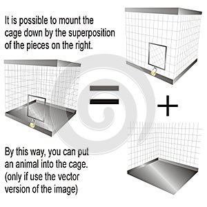 Cage with padlock