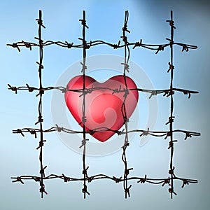 Caged heart