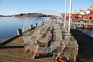 Cages for seafood on the west coast of Sweden