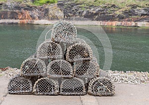 Cages to catch crabs.