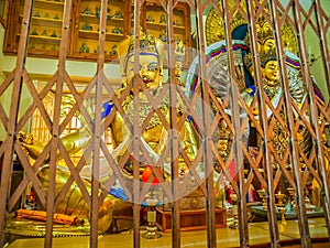 Caging preserves precious relics in Buddhist centre photo